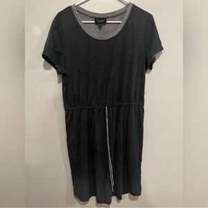Navy T-Shirt Dress | Faux Drawstring Waist | Size L